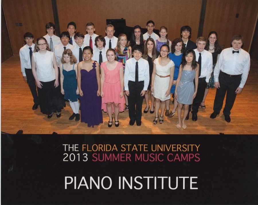 Students of the FSU Piano Camp pose during their final performance. 