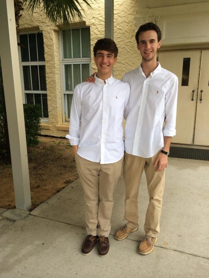 SGA president, visual senior Charles Krumholz twinning with SGA vice president communications junior Ricky Morris. 