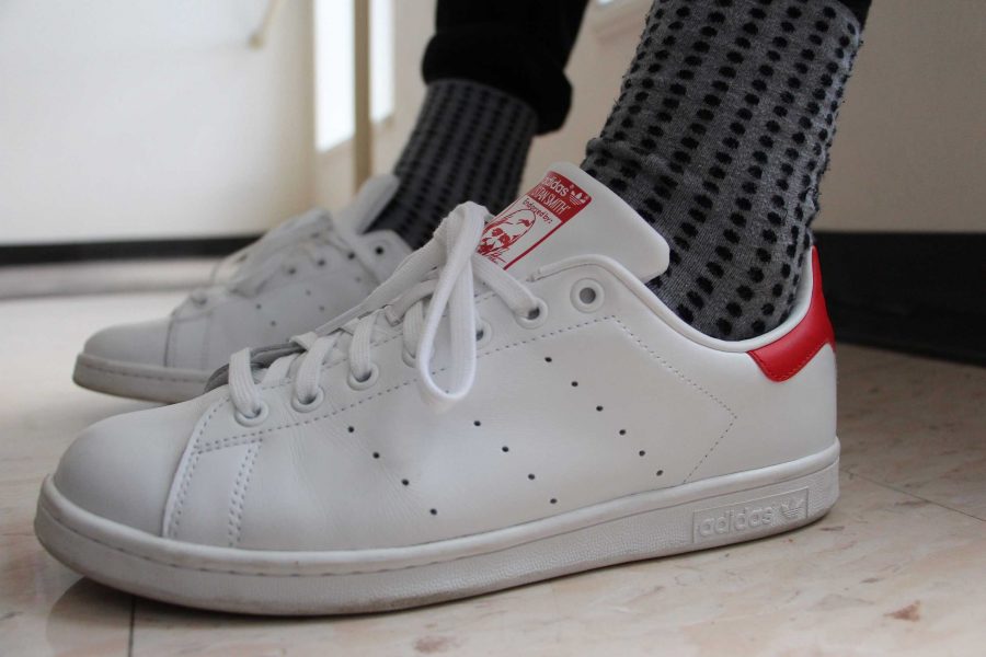 $10 Adidas Stan Smiths, Febuary, they were a classic and Adidas just reissued them at $90- [I have] about 50 pairs of patterned socks in my closet, said Communications senior Jordan Oregero