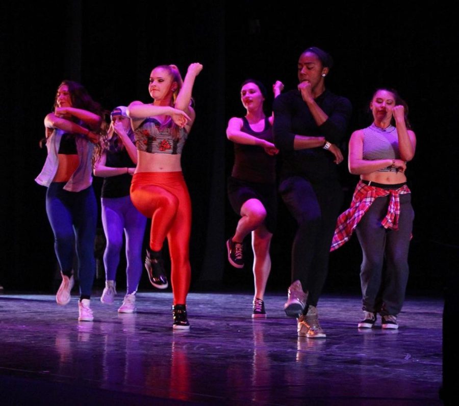 (From left) Dance senior Lital Gelman, dance juniors Ciara Selk, Kristen Lee and Sydney Segal. 
