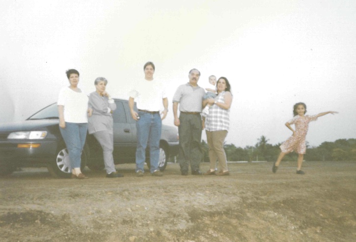 Juan Ramirez and family during a cross-country road trip across Venezuela.