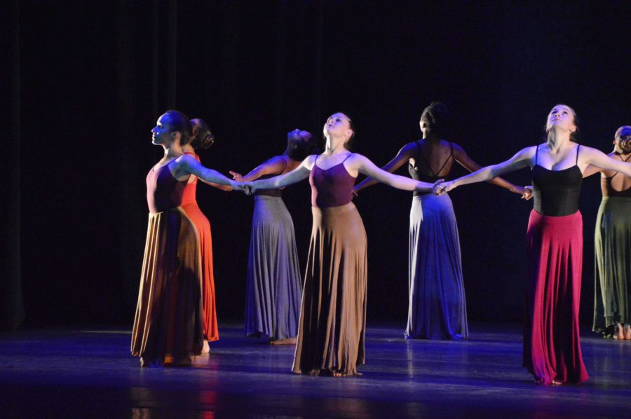 Dancers perform in the multicultural show.