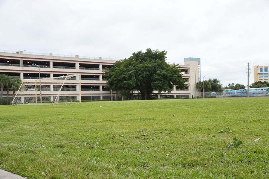 The Dreyfoos soccer field is 3/4 the size of a regular high school soccer field.