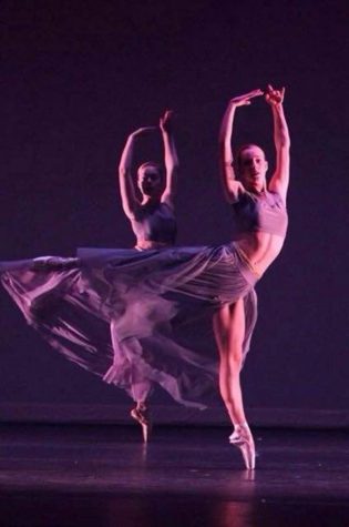 Mertens performs in the  annual Spring Show along side dance junior Delaney Holdt.  