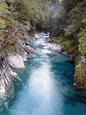 The blue pools at the beginning of Arthur's Pass.