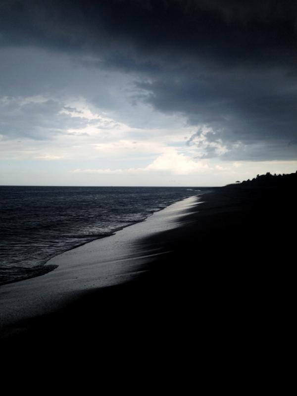 A storm surges on a beach in Vero Beach, FL. 