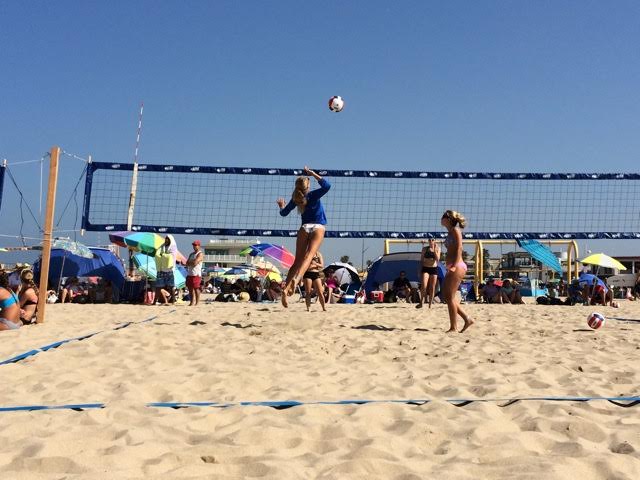 Visual junior Courtney Root competing at the 2015 Junior Olympics held in Hermosa Beach, California. 