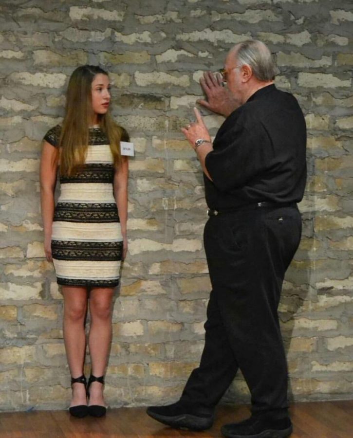 Theatre sophomore Skyler Sajewski works with the famous Paul Germignani, who has directed iconic works such as “Into the Woods.”