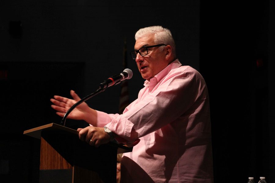 Mr. Mitch Winehouse talks to Dreyfoos students about his daughter, Amy Winehouse and about drug and alcohol addiction. He shared stories about her life as a performer, and her struggles with fame and her addiction. 