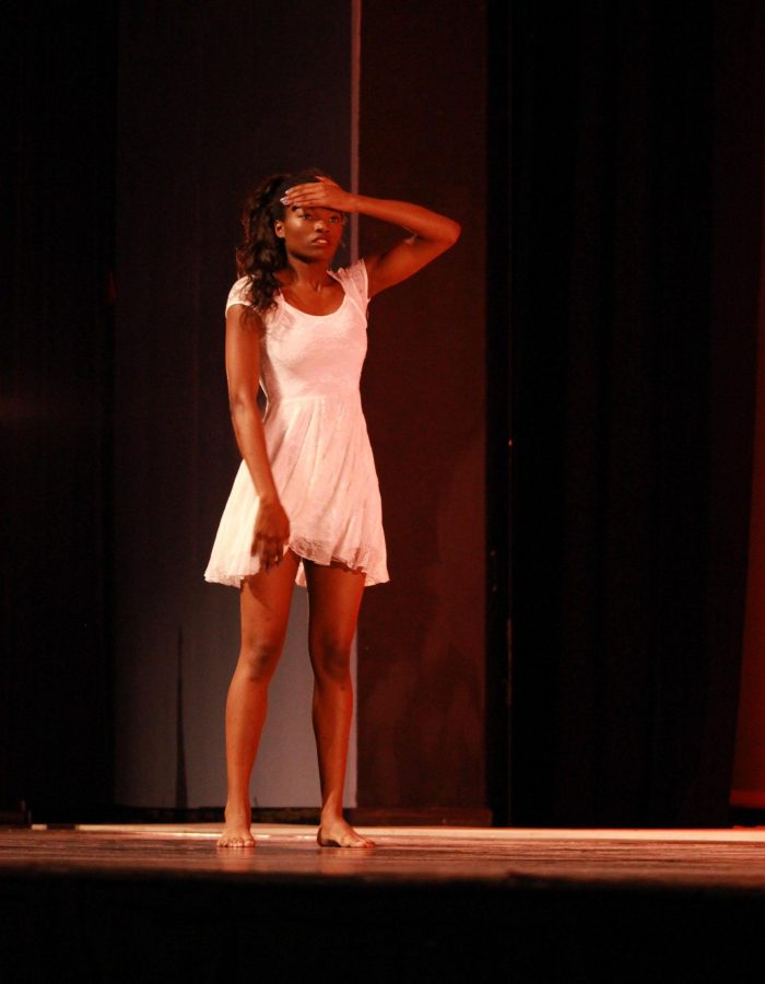 Dance+junior+Makia+Bogle+performs+during+the+Black+History+showcase+on+Feb.4.+Bogle+has+been+dancing+for+the+past+13-years.+