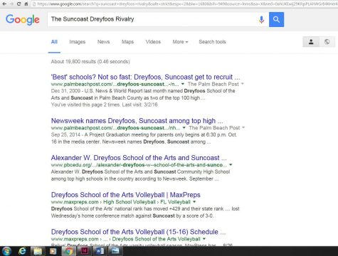 “The rivalry between our two schools comes home with me because my older sister went to Suncoast and my little sister goes to Suncoast,” visual senior Victoria Pouille said. “Sometimes we’ll be at the dinner table and they’ll just start throwing shade at Dreyfoos.”