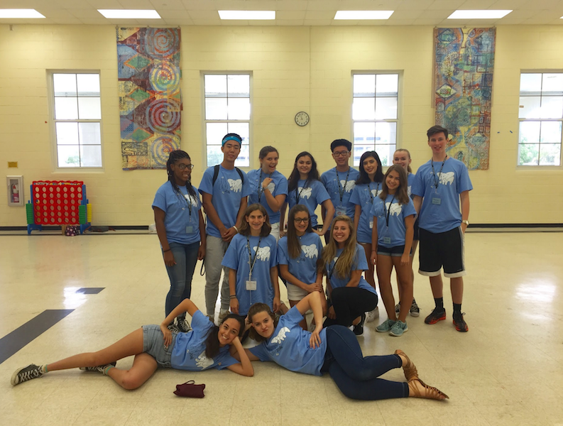 (L-R from top row) Vocal senior Gabriella Martinez, visual junior Jin Deng, visual alumni Victoria Pouille, visual junior Cheyenne Robinson, piano senior Ethan Nguyen, communications junior Ashley Brundage, dance sophomore Brida Gibbons, communications junior Shane McVan, Suncoast junior Gina Smith, Suncoast junior Rose-Ashley Osborne, communications sophomore Lindsay Spruce, piano senior Caroline Miller, and vocal alumni Hadley Bouchlas acted as “blue star” counselors for ARTS Camp 2016. They were responsible for caring for the four, five, and six year olds. 