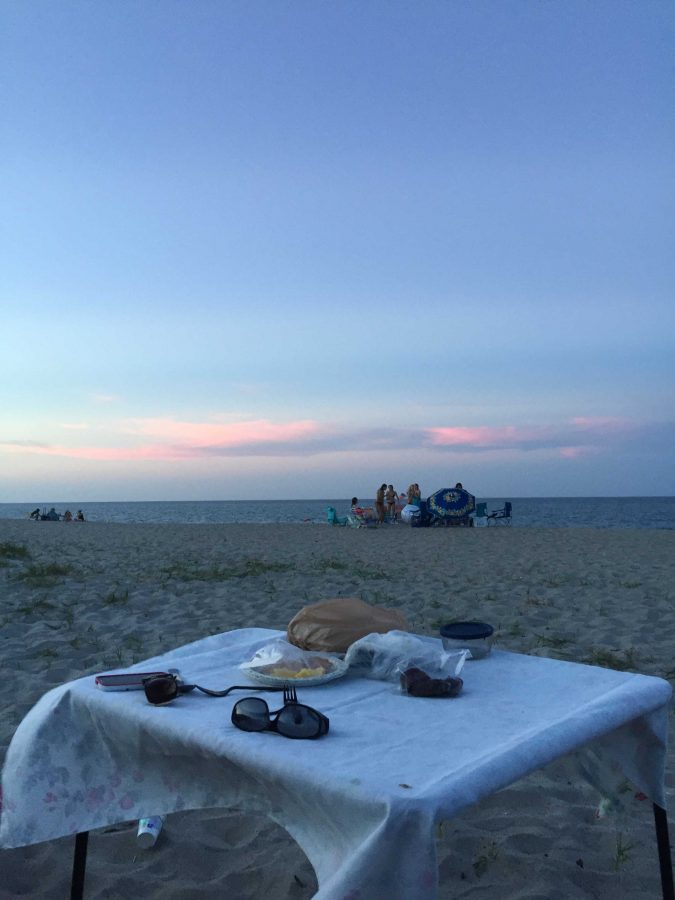 Communications junior Ruby Rosenthal and her family have a beach picnic to celebrate their Fourth of July.