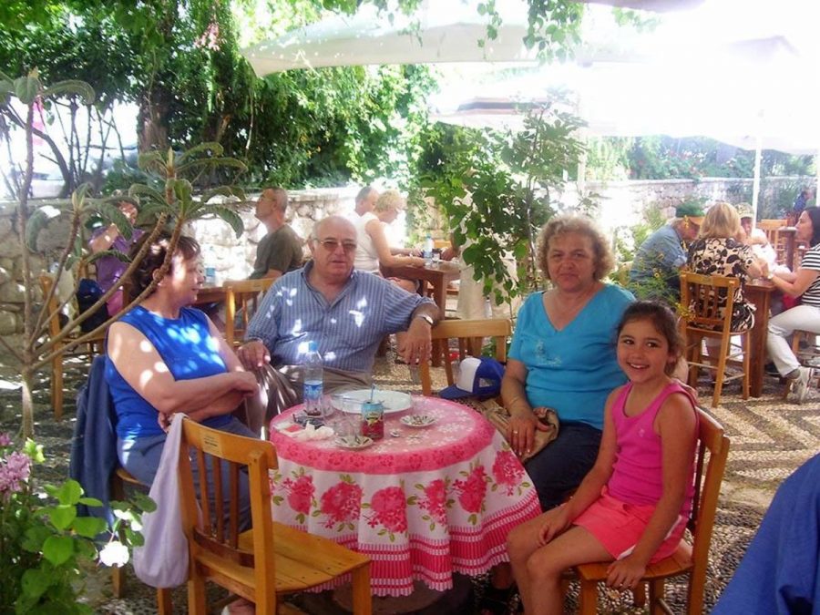 Communications junior Ruby Rosenthal (right) sits with her grandmother and family friends in Çeşme, Turkey in June 2007. Rosenthal has been visiting Turkey since 2001, and was granted a dual citizenship in the same year. 