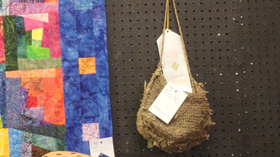 One of Garboden bags hang on display at the South Florida Fair.