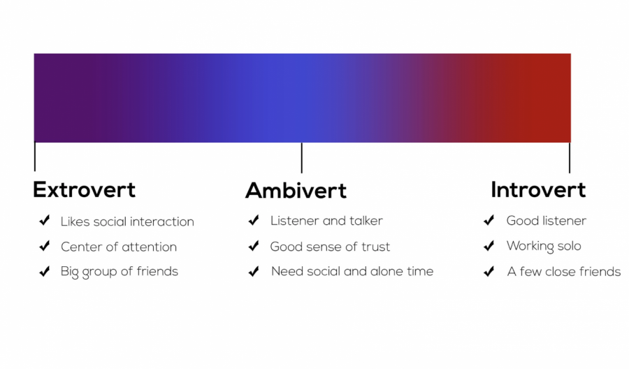 Rather than being two opposites, extroversion and introversion are just two sides of a personality spectrum.  Also found on the spectrum is ambiversion, which is the middle ground between an extrovert and an introvert.
