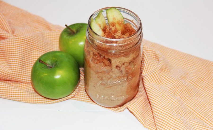The caramel apple mug cake can be made with seven ingredients in less than 10 minutes. 


