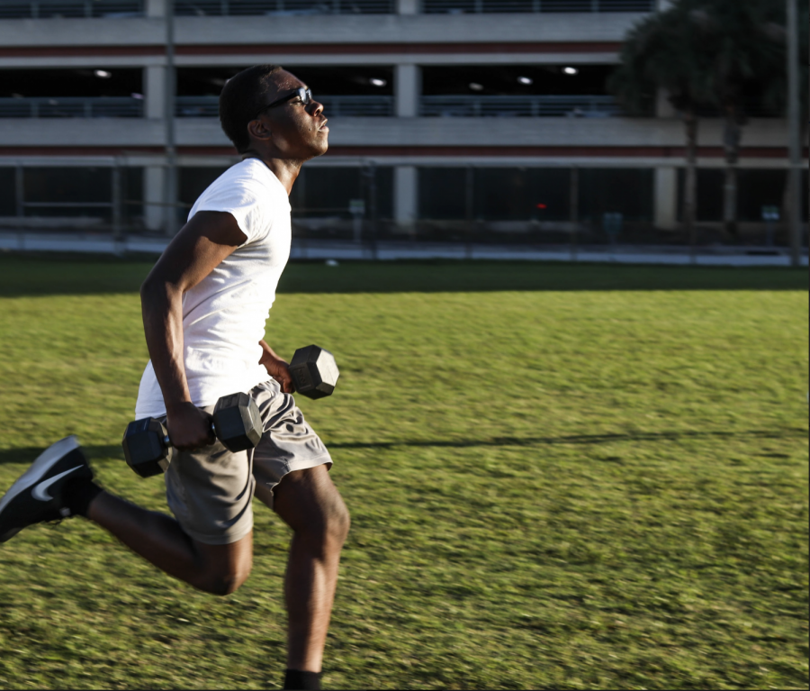 Piano freshman Christopher Samuel sprints across the soccer field with a dumbbell in each hand. As fewer students make a habit of exercise, illness and obesity rates continue to rise. The creation of a health class could be  instrumental in reversing the current trends surrounding physical fitness and well-being. 