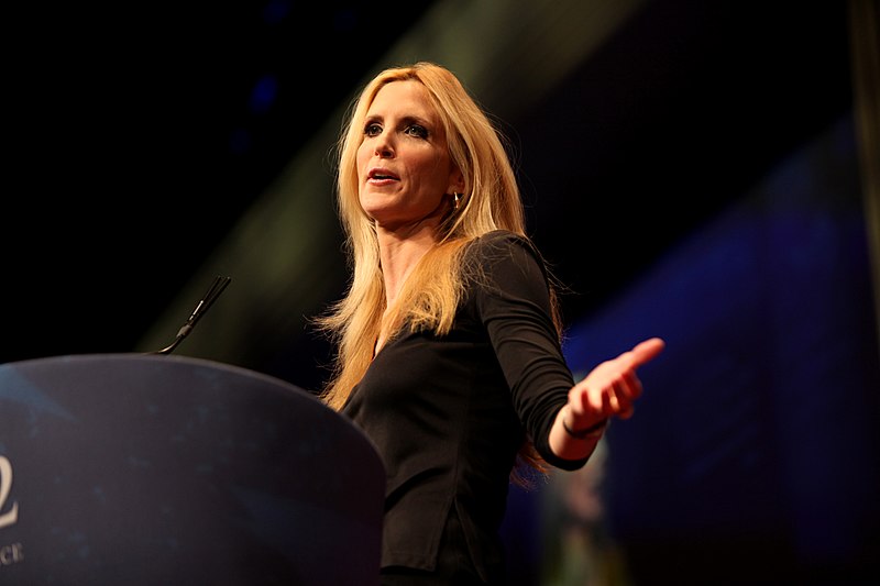 Ann Coulter speaks at the 2012 Conservative Political Action Conference in Washington, D.C. Despite a consistent record of conservative opinions, Coulter recently denounced President Trump as a “shallow, narcissistic conman.” 