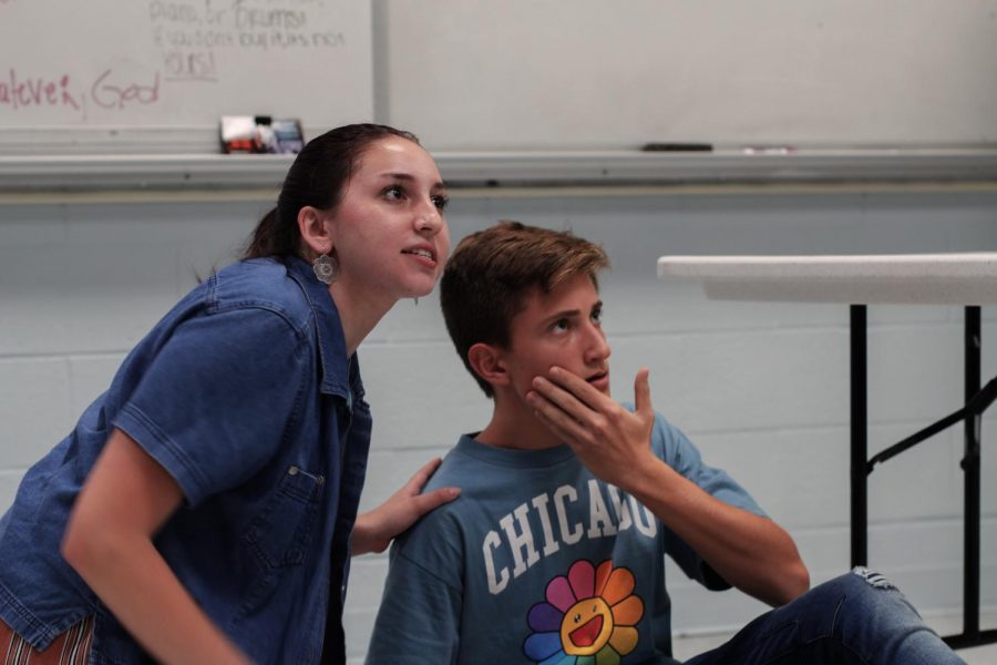 Theatre juniors Alexa Rubenstein and Nathan Gomes played husband and wife in “The Winter’s Tale.” Rubenstein’s character Paulina begins the first act trying to defend her friend, Queen Hermione of Sicilia, against Leontes’s false accusation of adultery. “Shes really empathetic, especially toward women, because she recognizes the injustices at this time,” Rubnstein said. “Shes very strong and fights for what she believes in, which is really admirable because in this time, not a lot of people did that.”
