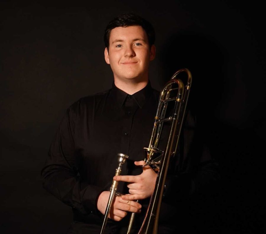 Band junior Aaron Abbey was among the four applicants selected to take part in renowned conductor Michael Tilson’s masterclass.