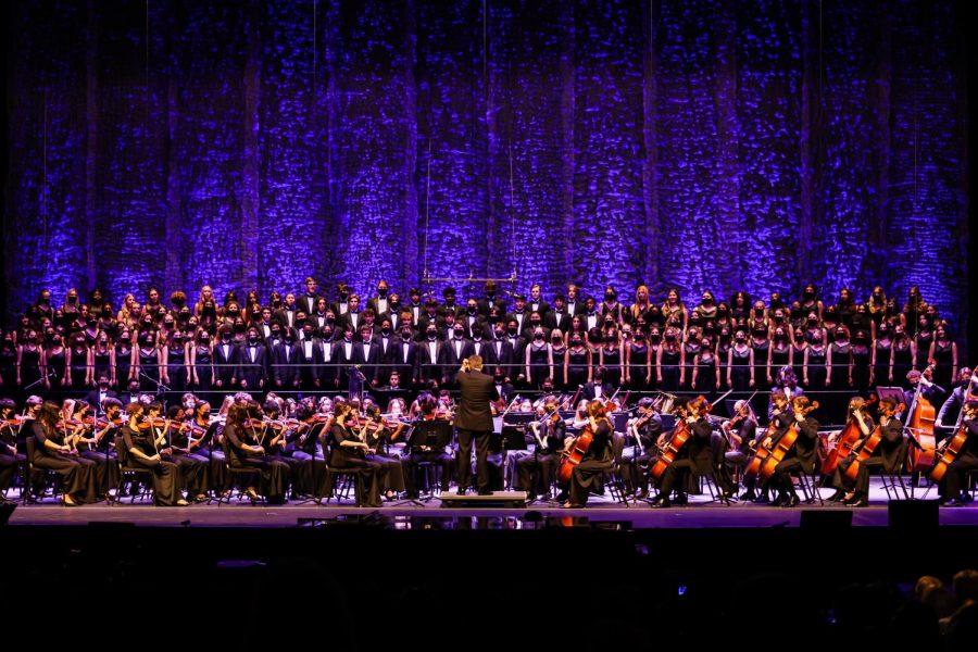 Before the curtain closes for the finale, the philharmonic orchestra and entire vocal department end the matinee Prism performance with “When You Believe” from  “The Prince of Egypt.” Conducted by band director Evan Rogovin, this was one of two mass pieces in the show and highlighted the cumulative talent and work of every musician.