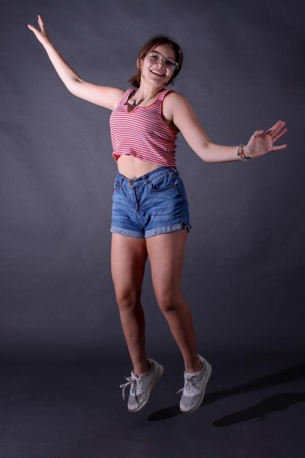 Holidays Day: Fourth of July
Mid jump, Da Fonseca combines two pieces she wears often to create an outfit for the Fourth of July theme. Im really excited to have people go all out (and) put full effort into this,” Da Fonseca said.