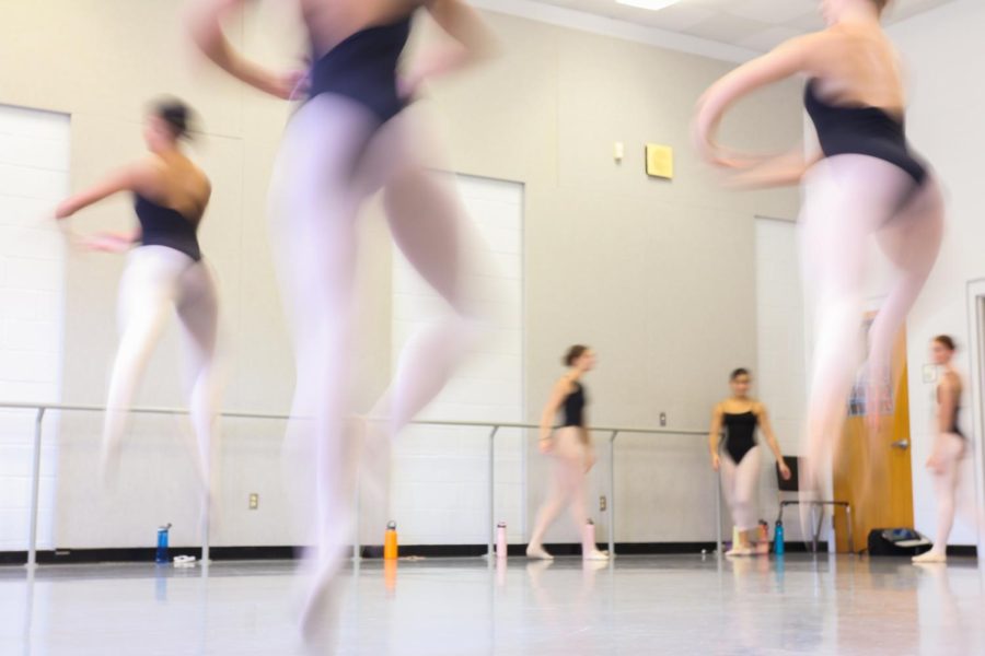 Twirling across the room, junior and senior dance students complete different exercises in order to refine the techniques they are already familiar with. “All of our courses are advanced,” Mrs. Lescaille said. “Sometimes in the ballet class, I teach in the morning. The freshman (curriculum) is only modified slightly by the time I get to the senior (class). Its a matter of building upon what youve already learned.”
