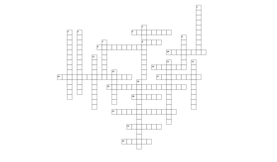 Spirit Week Crossword