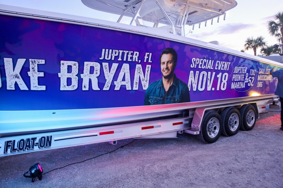 Attendees of the Luke Bryan concert had the opportunity to watch the event from boats docked in the bordering Intercoastal, from the VIP Cabana section, at tables, or standing.