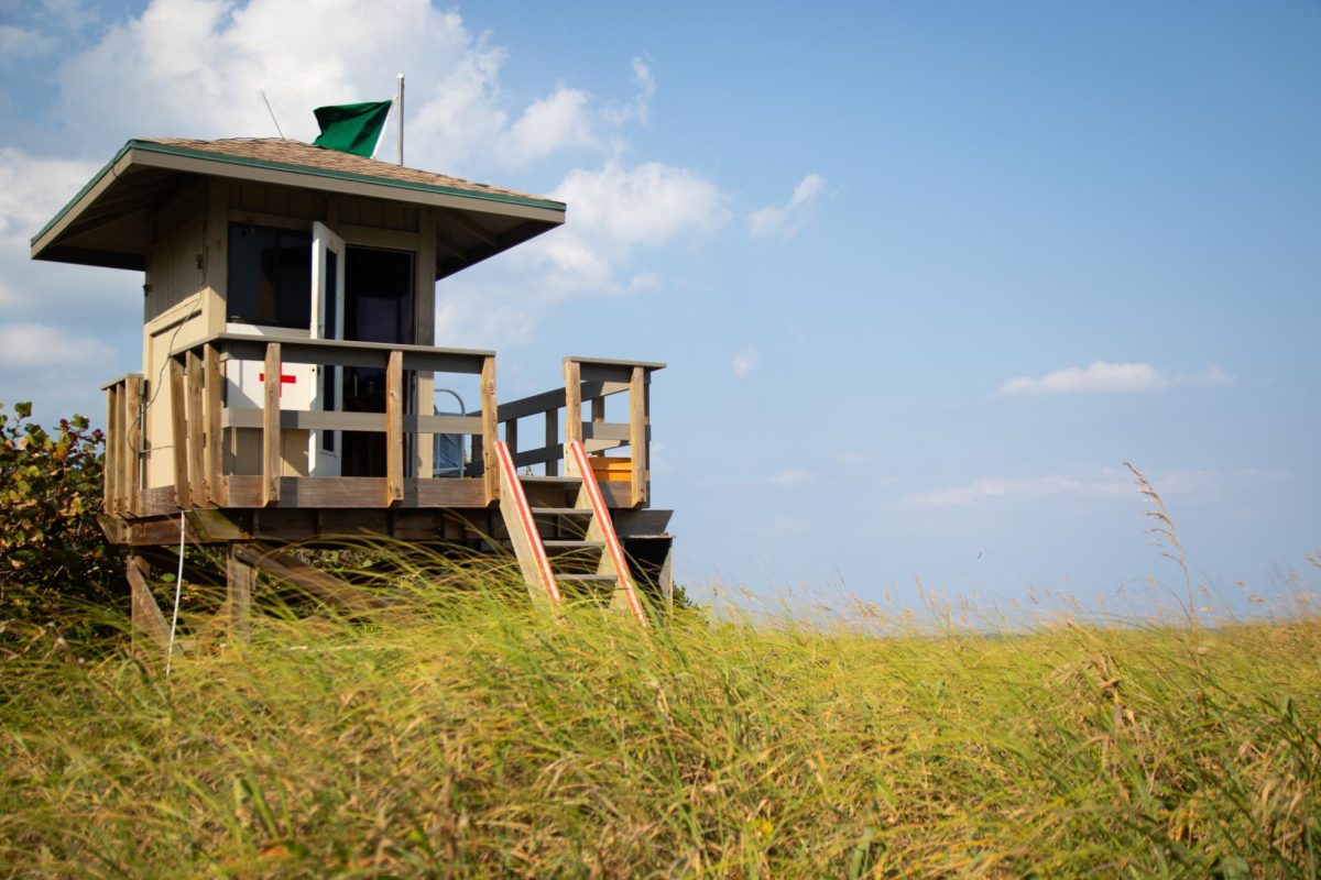Located at the back of the beach, the lifeguard tower at Ocean Reef Park oversees visitors both on land and in the water. Lifeguards on this beach work for the Palm Beach County Ocean Rescue division, which is USLA (United States Lifesaving Association) certified. USLA’s website reports that the “chance of drowning while at a beach protected by USLA-affiliated lifeguards is 1 in 18 million.”
