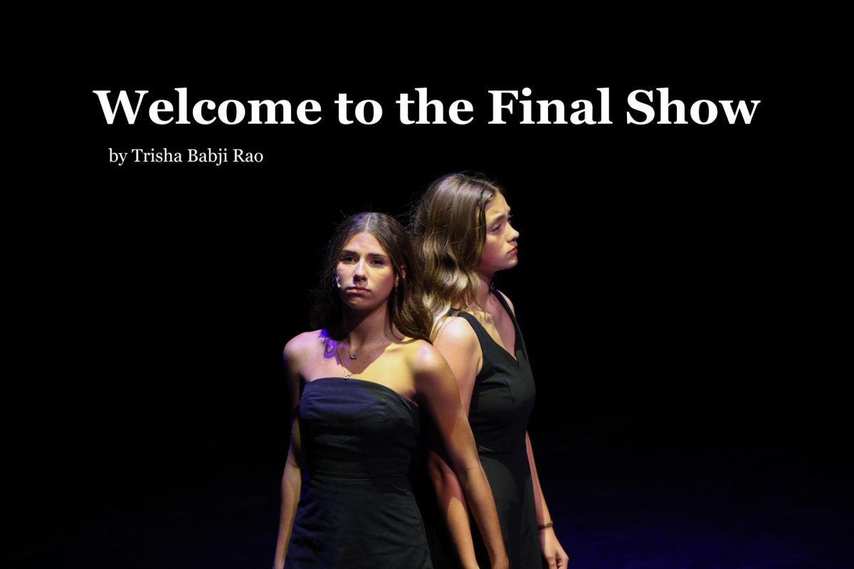 Holding hands, theatre freshmen Sofia Carbone and Kayla Brown perform their musical theatre piece, “Who Will Love Me As I Am” by Henry Krieger and Bill Russel.
