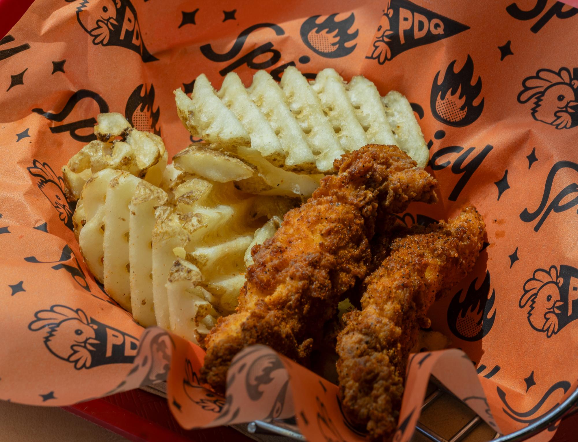The Classic Spicy Chicken Tender meal from PDQ (People Dedicated to Quality).