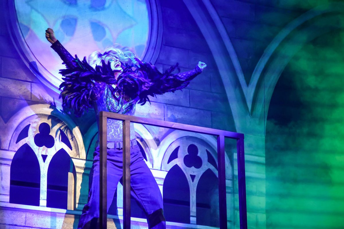 Screaming as she gets attacked with a spell, theatre senior Andrea Mora (Delphi), the main antagonist of “Harry Potter and the Cursed Child,” collapses during the final battle.