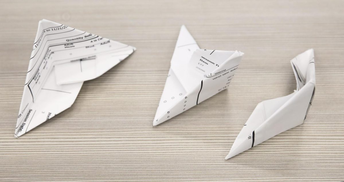 Displayed on a table are origami pieces made for the annual lantern festival and crafted by Asian Cultural Society (ACS) members. ACS officer and communications junior Reya Chennath said, “The making of the origami pieces meant a sense of unity to me. Working with all the people at my table was so enjoyable and was definitely a core memory that I will think about a lot.” 