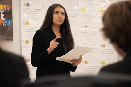 Discussing a range of bills, performing congress students, including communications junior Devi Ramprasad, infuse humor into prevalent socio-political issues on a local and national level at the Congress presentation at the Speakeasy. Presenting pre-written speeches based upon congressional legislation, participating students had the opportunity to present for the affirmative or negating sides.